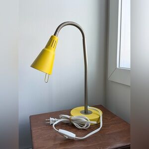 IKEA Vintage 90s Yellow Kvart Flexible Gooseneck Tabletop Desk Light Lamp